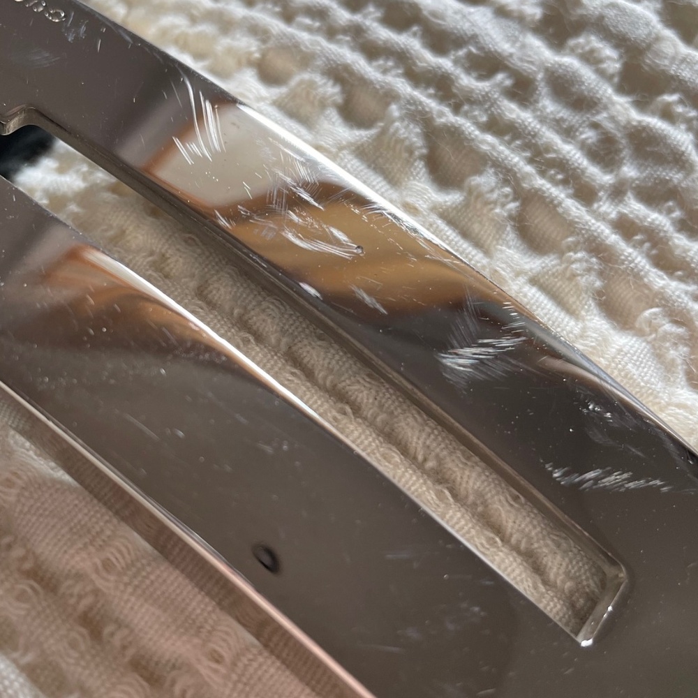 GUCCI Vintage Black Leather Silver-Tone Block G Logo Belt - Picture 5 of 11